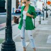 Clothing * | Suga-001 Runway Pocketed Blazer Kelly Green