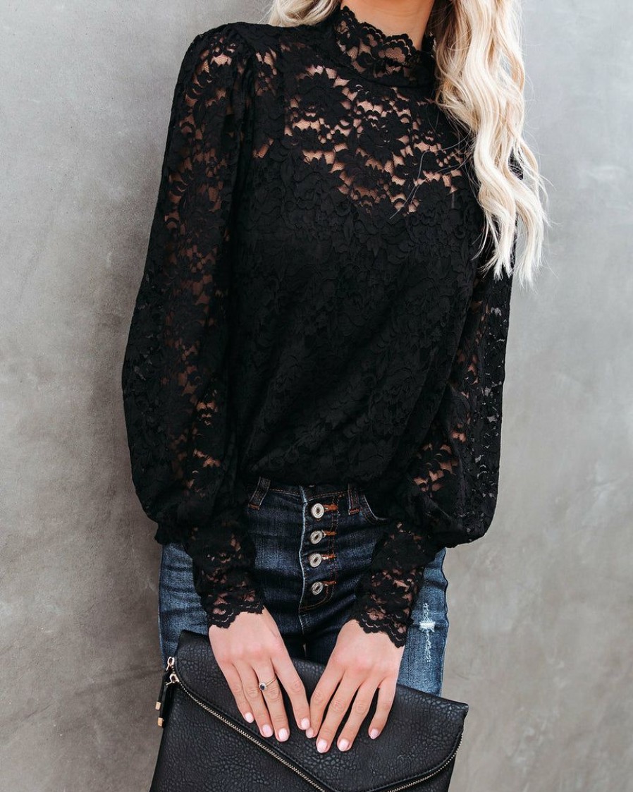 Clothing * | Aeom-001 Like No Other Lace Top Date Night Out