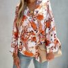 Clothing * | Dres-001 Tops Something Spice Floral Wrap Kimono Blouse