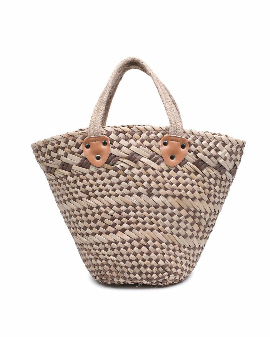 Bags * | Moda-001 Take Me To Miami Arbor Woven Handbag Natural Multi Final Sale