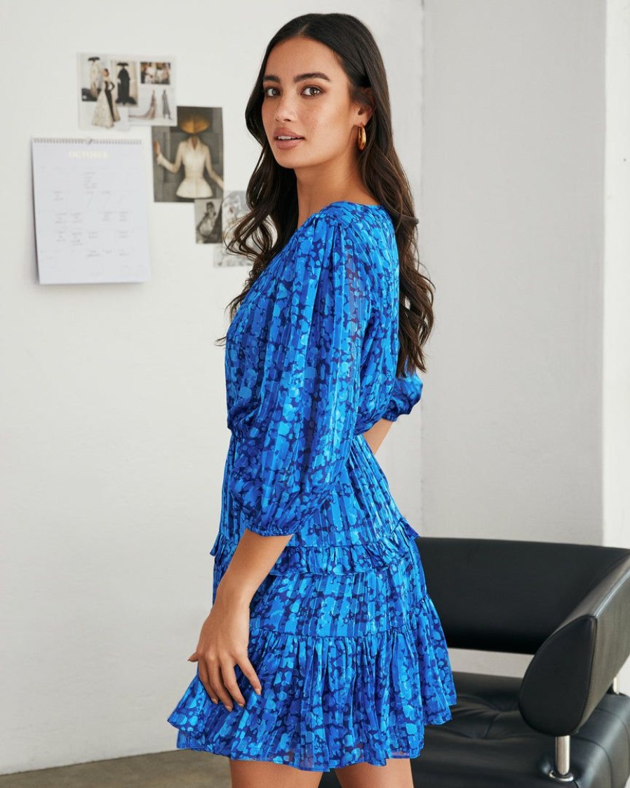 Clothing * | Suga-001 Rivermark Printed Ruffle Tiered Dress Final Sale