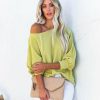 Clothing * | Buck-001 Brison Cotton Blend French Terry Pullover Lime Final Sale