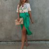 Clothing * | Tych-001 Skirts Devotion Wrap Midi Skirt Green