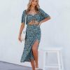 Clothing * | Fore-001 Dresses Andee Floral Cutout Midi Dress Blue Multi