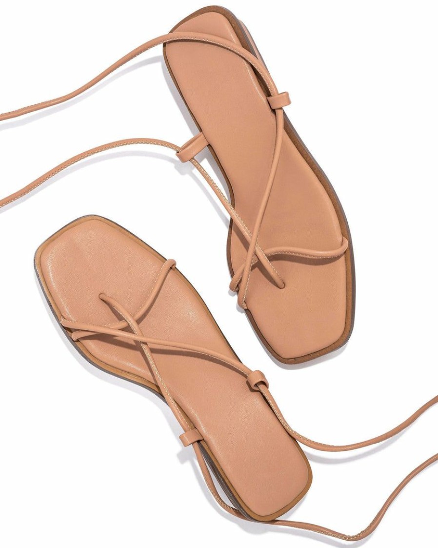 Shoes * | Shu -001 Photoshoot Ready Maeve Strappy Heeled Sandal Nude