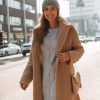 Clothing * | On T-001 Coats & Jackets Jaron Belted Teddy Coat Tan Flash Sale