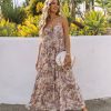 Clothing * | Dres-001 Love In The Air Tiered Floral Maxi Dress