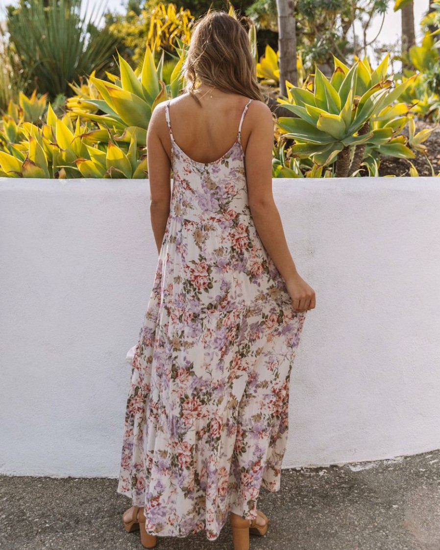 Clothing * | Dres-001 Love In The Air Tiered Floral Maxi Dress