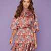 Clothing * | Tych-001 Foster Satin Floral Keyhole Dress Flash Sale Guest Of Wedding