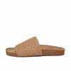 Shoes * | Band-002 Zoelle Woven Faux Leather Slide Sandal Natural Final Sale Sunny Daze