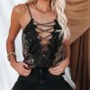 Clothing * | Enc-001 Birkin Printed Lace Up Cami Tank