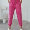 Clothing * | Fate-001 Pants Lola Cotton Pocketed Eyelet Joggers Hot Pink