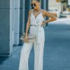 Clothing * | On T-001 Rompers + Jumpsuits Starry Night Sequin Jumpsuit Champagne