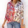 Clothing * | Acoa-001 Tops Lucchi Paisley Satin Drape Blouse