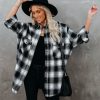 Clothing * | Skyl-001 Paxon Plaid Button Down Shacket