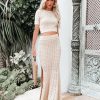 Clothing * | Fore-001 Chic Matching Sets Joplin Cotton Maxi Skirt Beige