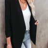 Clothing * | Mod -001 Uptown Girl Pocketed Blazer Black