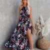 Clothing * | Oliv-001 Preorder Bloomed Halter Maxi Dress Dresses