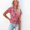 Clothing * | Dres-001 Villa For The Summer Floral Wrap Top Final Sale