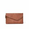 Bags * | Urba-001 Take Me To Miami Stella Crossbody Envelope Zip Clutch Tan