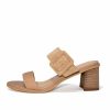 Shoes * | Free-002 The Vacation Shop Kelly Heeled Buckle Sandal Tan Final Sale