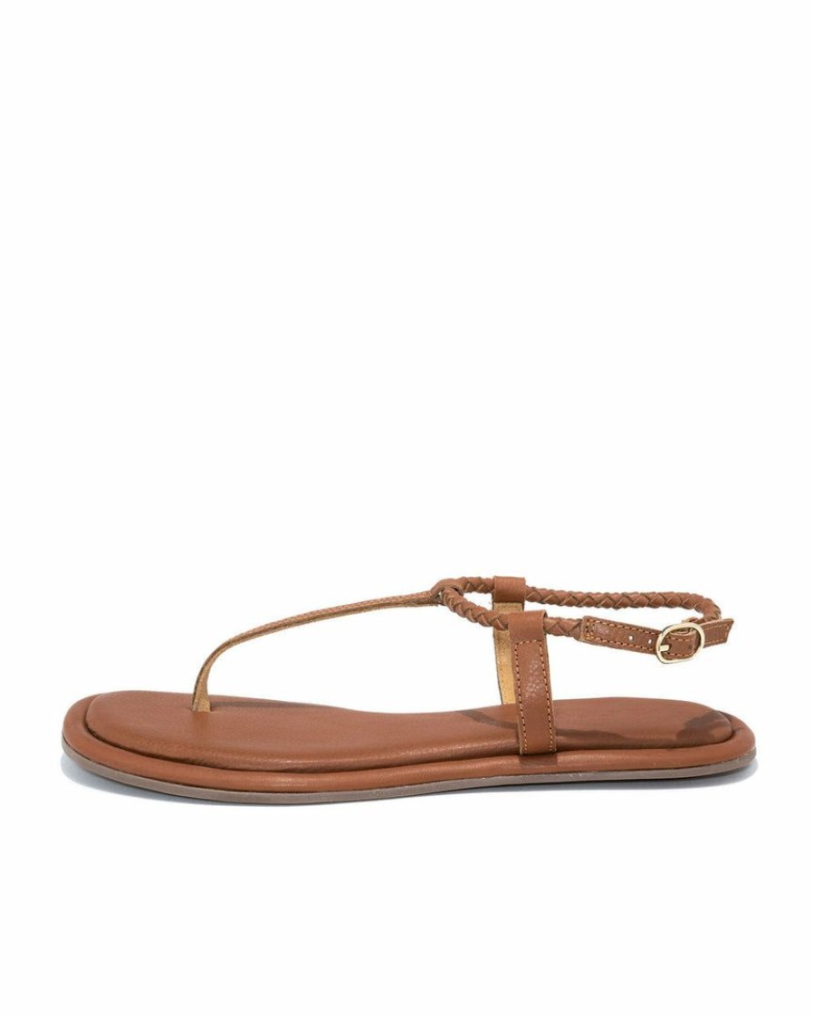 Shoes * | Band-002 Lively Braided Sandal Cognac Final Sale