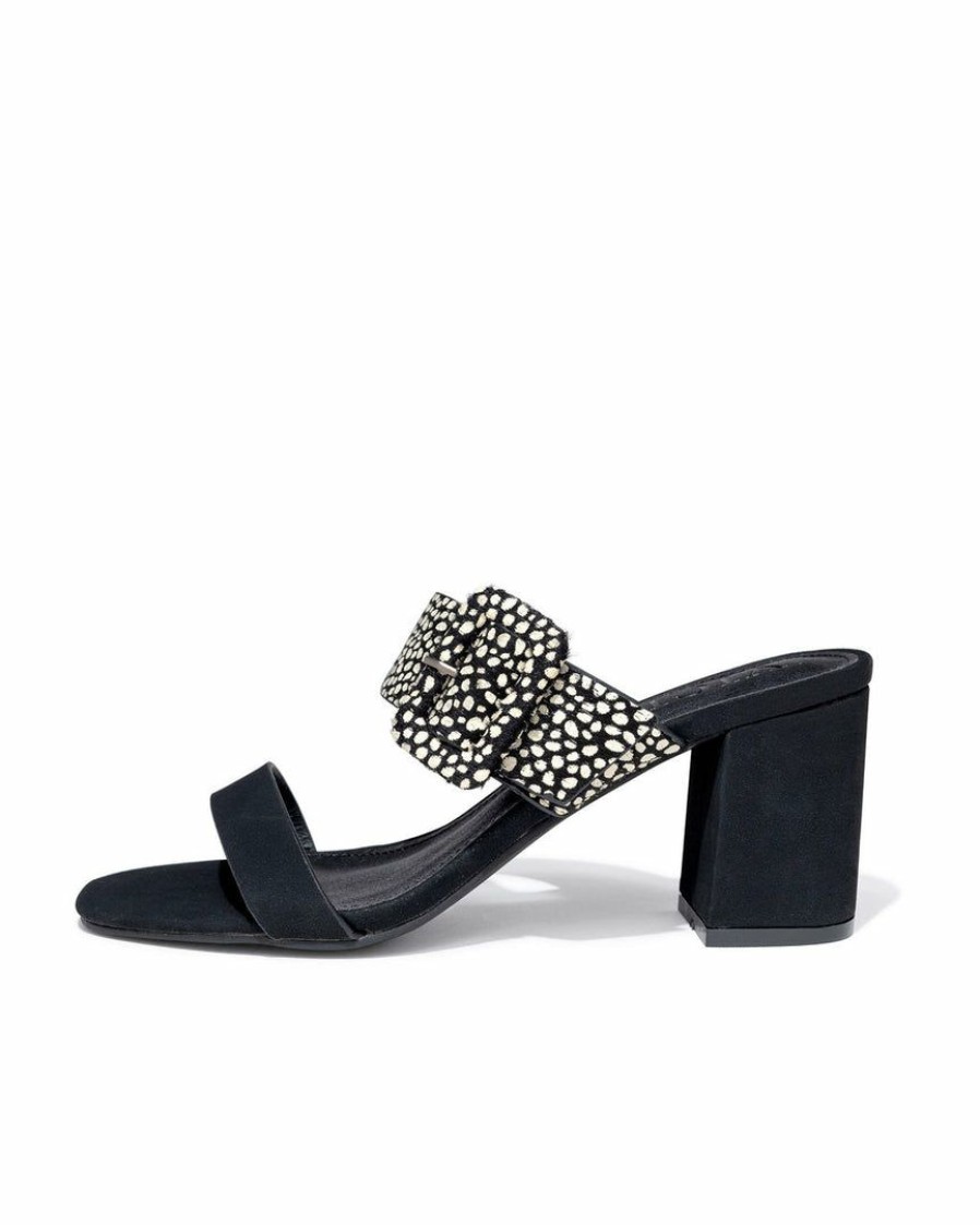 Shoes * | 3Bs-002 Melina Block Heeled Buckle Sandal Final Sale Take Me To Miami