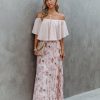 Clothing * | On T-001 Bottoms Andreja Floral Pleated Maxi Skirt