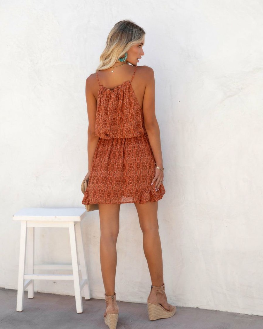 Clothing * | Flaw-001 Melora Ruffle Mini Dress Resort Shop