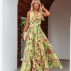 Clothing * | Olia-001 Special Event Paradise Bound Floral Cutout Maxi Dress