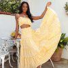 Clothing * | Mabl-001 Buttercup Gingham Maxi Skirt Yellow Final Sale