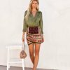 Clothing * | Acoa-001 Bottoms Stefano Printed Mini Skirt