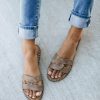 Shoes * | 3Bs-002 Brianne Twisted Faux Leather Sandal Taupe Sunny Daze