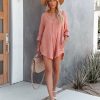 Clothing * | Flaw-001 Dresses Kennedy Cotton Pocketed Button Down Tunic Ginger Final Sale