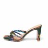 Shoes * | Fort-001 The Vacation Shop Marica Strappy Heeled Python Sandal Final Sale