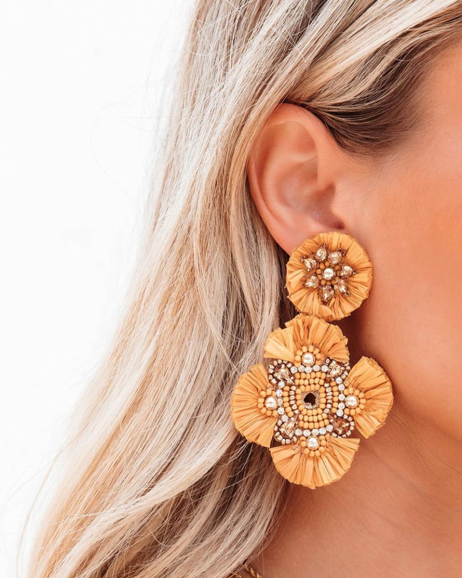 Jewelry * | Pann-001 Soledad Statement Earrings Marigold Final Sale The Vacation Shop