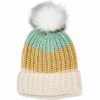 Accessories * | Succ-001 Vici Exclusives Alpine Pom Beanie Yellow Multi Final Sale