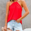 Clothing * | Tych-001 Tops What If Halter Tank Tomato Red