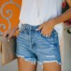 Clothing * | Hidd-002 Devin High Rise Distressed Denim Shorts