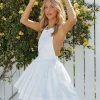 Clothing * | Mabl-001 Vanie Cotton Pocketed Halter Mini Dress Off White Final Sale