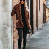 Clothing * | Lush-001 Trey Pocketed Leopard Teddy Jacket Final Sale Coats & Jackets