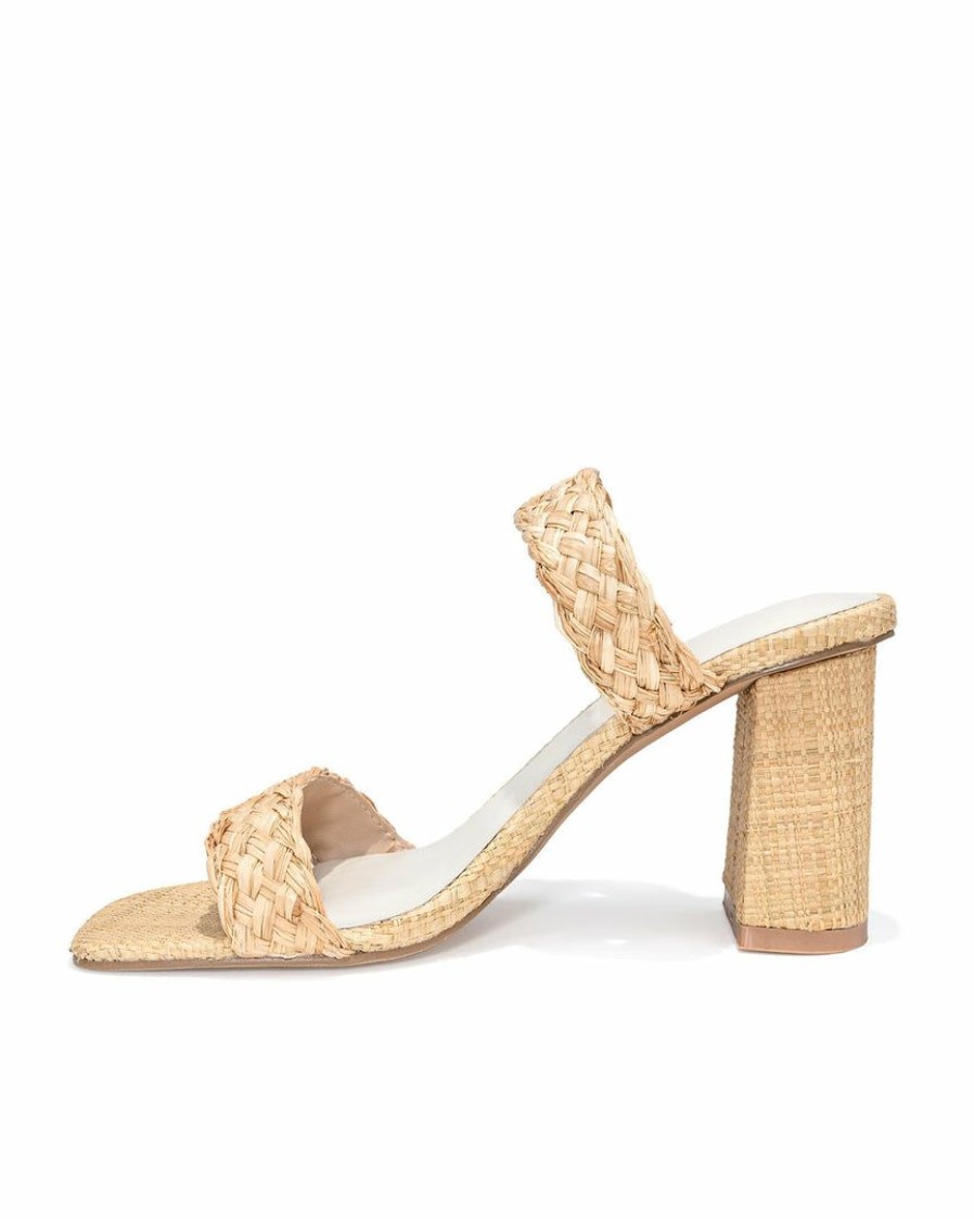 Shoes * | Free-002 Ana Braided Heeled Sandal Nude Final Sale Sweet Summertime