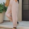 Clothing * | List-001 Rosalind Pocketed High Rise Woven Joggers Taupe Final Sale