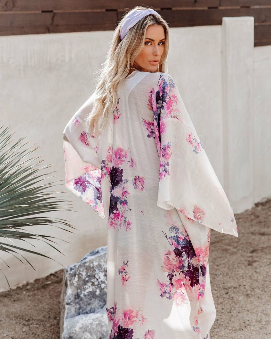 Clothing * | Enc-001 Pemberton Floral Duster Kimono Final Sale