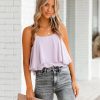 Clothing * | Prom-001 Date Night Out Shereen Linen Blend Bodysuit Lavender Final Sale