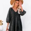 Clothing * | Must-001 Dresses Irvine Cotton Pocketed Denim Babydoll Dress Vintage Black