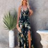 Clothing * | Aaka-001 Dresses Send Flowers Smocked Halter Maxi Dress