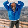 Clothing * | Dres-001 Vici Exclusives Stay Awhile Pocketed Hooded Puffer Jacket Blue Final Sale