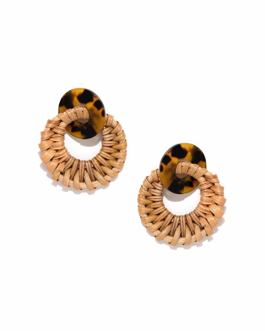 Jewelry * | Acce-001 Avery Tortoise Woven Drop Earrings