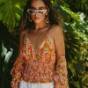 Clothing * | Acoa-001 Coral Springs Smocked Crop Top Final Sale Take Me To Miami